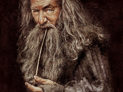 Gandalf Character Poster art character gandalf hobbit illustration poster