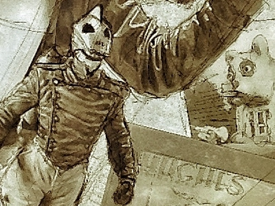 Rocketeer Rough Comp film hughes illustration print rocketeer