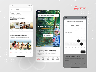 Airbnb New Feature : Family Vacation Plan with Kids airbnb airbnb and ofspace airbnb design booking branding case study cx design dribbble dribbble best shot mobile app ofspace problem solving ux design vacation