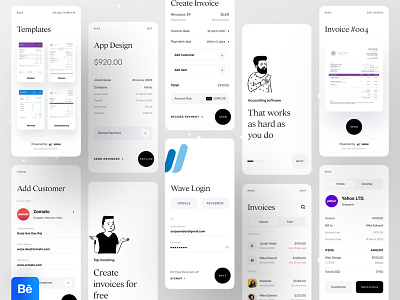 Wave | Invoicing and Money Management app design design dribbble dribbble best shot invoice invoice design invoice template invoices money app money management money transfer ofspace ofspace agency pay payment payment app paypal paytm transferwise wave