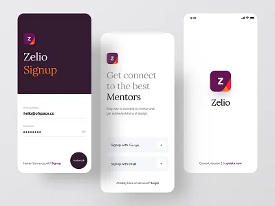 Zelio | Mentorship App app app design brand branding branding agency branding and identity branding concept branding design creative dribbble dribbble best shot gradient ios app ios app design mentor mentoring mentors mentorship ofspace ofspace agency