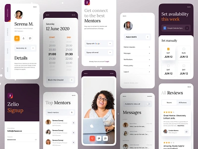 Zelio | Mentorship App app app design brand brand design brand identity branding branding design clean design clean ui dribbble dribbble best shot gradient illustration ios app design ios design minimal app ofspace ofspace agency typogaphy ui design