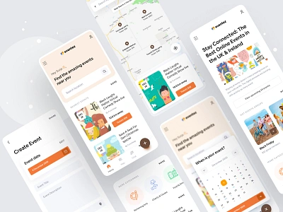 Eventez Event App app app design calendar calendar 2019 calendar app calendar design calendar ui dribbble best shot event event app event app design event branding event design event flyer events meetup ofspace ofspace agency