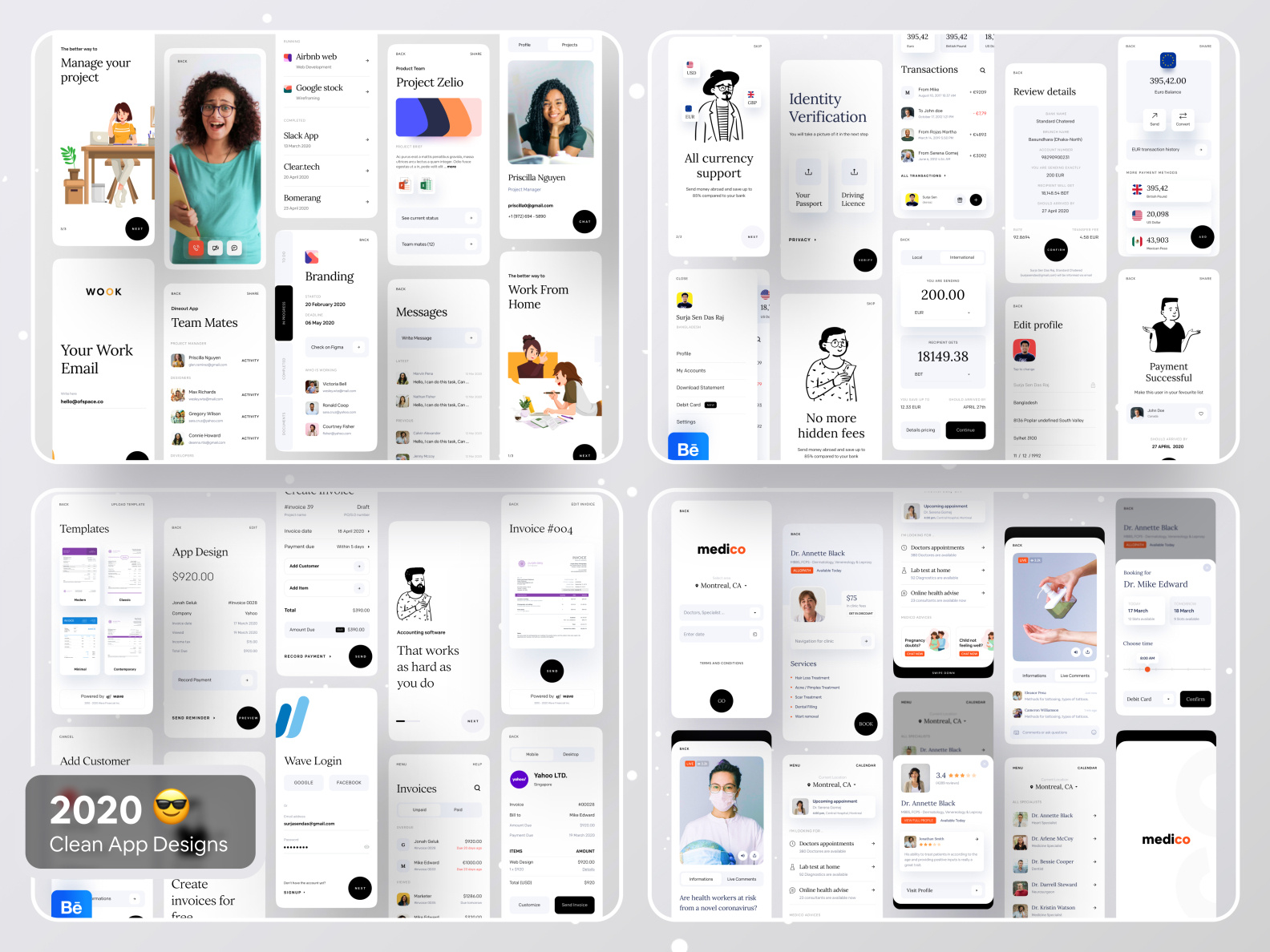 2020 Clean App Design by Surja Sen Das Raj on Dribbble