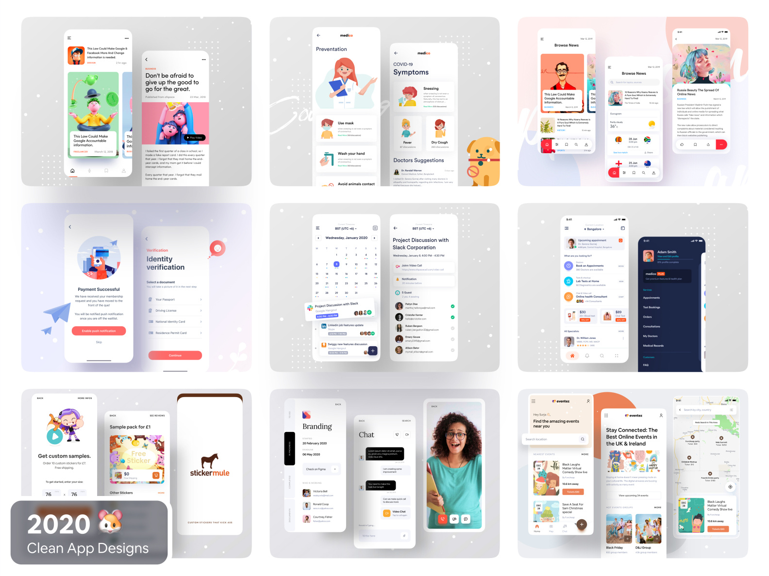 2020 Clean App Design by Surja Sen Das Raj on Dribbble
