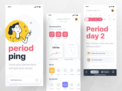 Period Tracker App 2021 design 2021 trend app design app design icon ui web ios guide app designers dribbble 2021 health health industry ofspace ofspace academy ofspace agency period period app period ios app period ping period tracker periodic periodic table periods track you period data