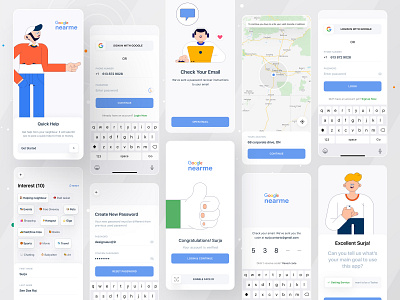 Google Nearme | Design Case Study 2022 app design app designer creative design dribbble 2022 dribbble best shot google google map google nearme minimal app design nearme top designer travel ui ux