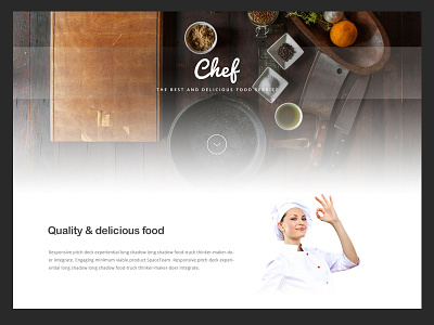 Responsive Template: Chef - Quality food service chef food template psd template. web design