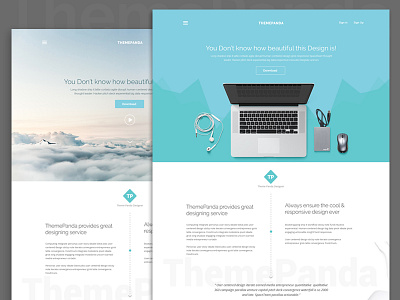 ThemePanda: Cool Landing Page Design design landing page design responsive design themepanda ui ux