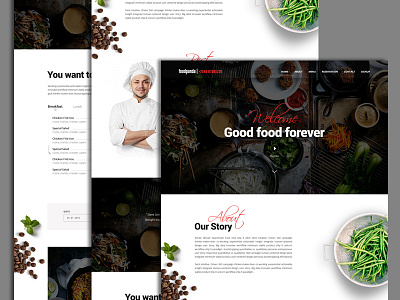 ThemePanda: Exclusive Food Template- vol2 chef template design food food template order menu restaurant template themepanda ui ux