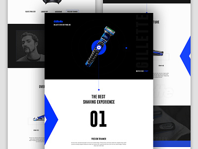 Landing page Design for Gillette Fusion ProGlide dribbble best shot gillette landing page psd shaving ui ux