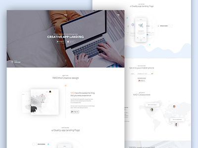 NXO- Creative App landing page Design app app landing page best dribbble shot creative design landing page landing page design