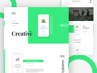 Creative App Landing Page Design