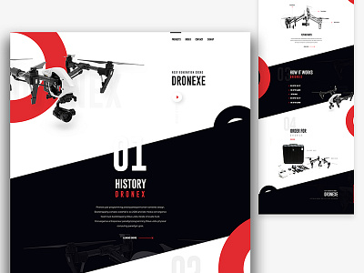 Themeunix: DRONEXE Version: 2 app landing page dribbble best shot drone landing page template top design