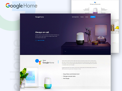 Google Home Landing Page Concept 