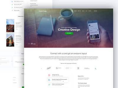 Creative Landing Page Design app landing page creative dribbble best shot illustration landing page template