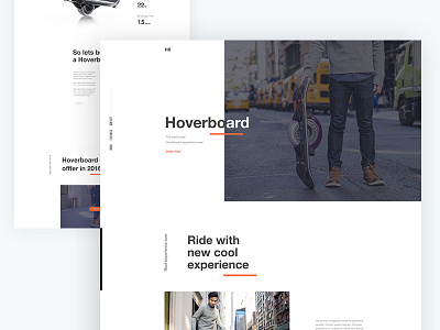 Hoverboard Landing Page Concept