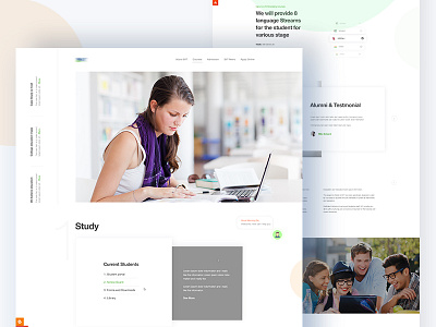 Training Center Institute Landing page app landing page creative dribbble best shot illustration landing page template training center