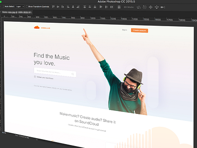 WIP - Soundcloud Landing page Concept ... creative design landing page soundcloud soundcloud redesig wip