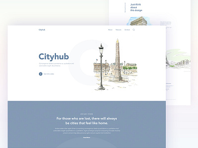 Cityhub - Creative Landing Page app landing page cityhub creative dribbble best shot illustration landing page template