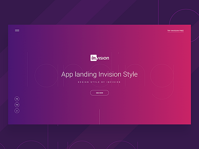 WIP: App Landing Page Design (InVision Style) app landing page creative dribbble best shot illustration invision landing page template