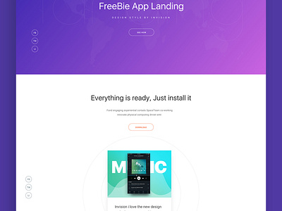 Free Free : App Landing InVision Style by Surja Sen Das Raj on Dribbble
