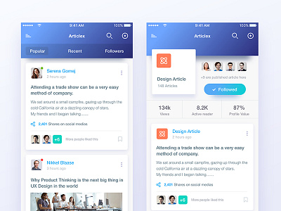 Articlex Screens by Surja Sen Das Raj on Dribbble