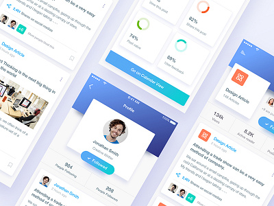 Articlex Profiles app app design app landing page atriclex creative dribbble best shot illustration landing page new product profile template