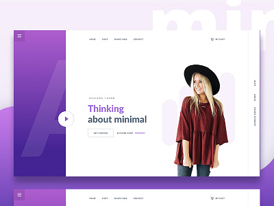 Minimal Concept color design dribbble gradient minimal. design template ui ux