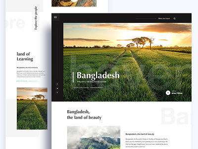 Welcome to Beautiful Bangladesh bangladesh city country template typography ui ux welcome