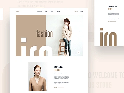 Fashion Web Exploration app design fashion mockups presentations theme trimbo uikit uikits wireframe