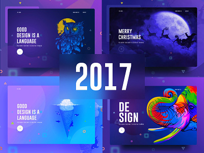Visual Language Series 2017 bubble color creative design gmail google gradient new trend template typography ui ux