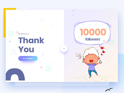 10000 Followers on Behance 10000 followers 10k followers color creative design gmail google gradient new trend template typography