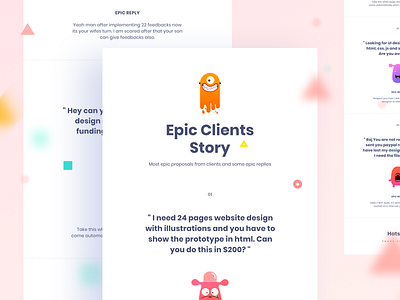 My freelancing Career : Epic Clients bubble color creative epic epic client funny gradient new trend template typography ui ux