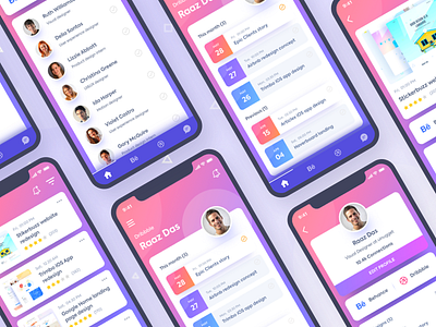 Design : iOS App Concept WIP app color creative design gmail google gradient social social ui trimbo ui ux