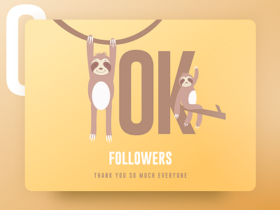 10K Followers – Thank you 10k color creative design gradient template typography ui ux