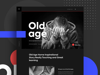Old Age Home Inspirational Story bubble color creative design gmail google gradient new trend template typography ui ux