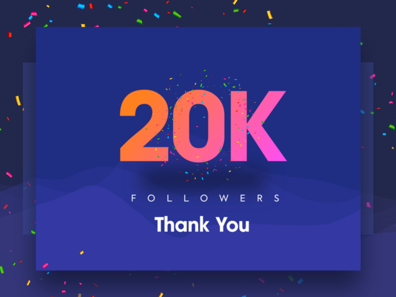 20K Followers – Thank you by Surja Sen Das Raj | Dribbble ... - 800 x 600 jpeg 75kB