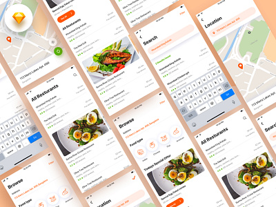 Running : Food App Design app book shop ui books design food food app gmail parking social ui ux