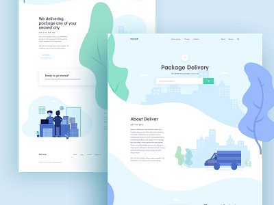 Package delivery car delivery delivery boy design food green illustrations package ui ux