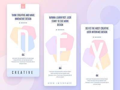 Responsive Design: DEX color creative design dex gmail google gradient job landing team uinugget ui uinugget