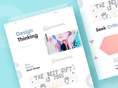 Design Thinking app landing page color creative dribbble best shot google gradient landing page landing page design template typography website design