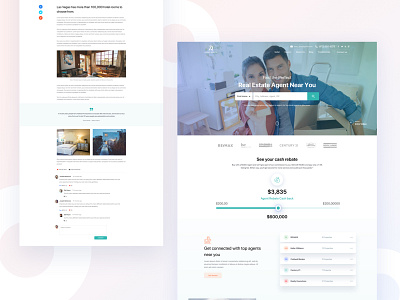 Agent Rebate is Live : Design for a Real Estate Company agent agent rebate design design agency land landing page real estate agency real estate agent real estste team uinugget typography uinugget website website builder website concept