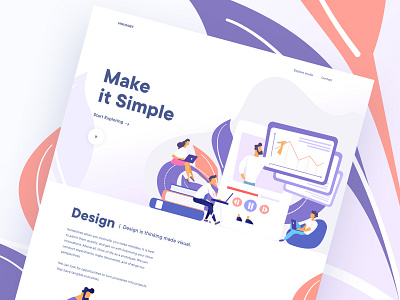 Make it Simple agency landing page agency template best of dribbble creative design dribbble best shot gradient gradient color illustration make it simple minimal design product design simple design team uinugget typography uinugget visual design website design website design company