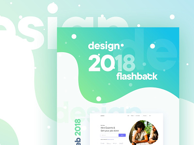 Web Flashback 2018 2018 design art dribbble best shot flag design flashback gradient illustration jobsite landing page teamuinugget template typography website design