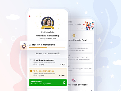 Zomato Gold Membership Page