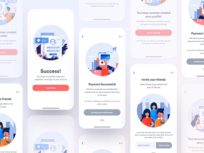 Coming on App Store : Dating App dating app dating website design dribbble best shot illustration illustrations payment profile success teamuinugget