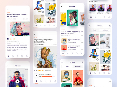 EBook Application 04 all books android antman application application design application ui book book app book application books ebook ios ironman marvel medium