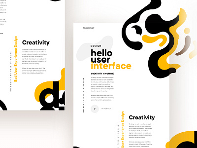 Creativity = Bad UX ? creativity dribbble best shot hello illustration landing page template ui uiux user interface