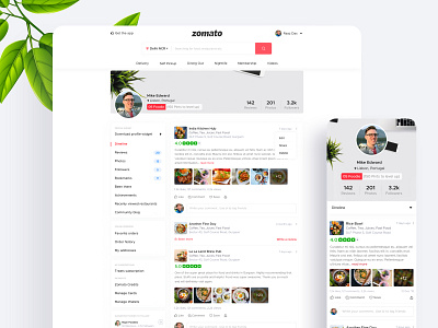 Concept Design for Zomato User Profile app landing page design dribbble best shot figma gradient landing page profile typography ui user ux zomaland zomato zomato new design zomato profile